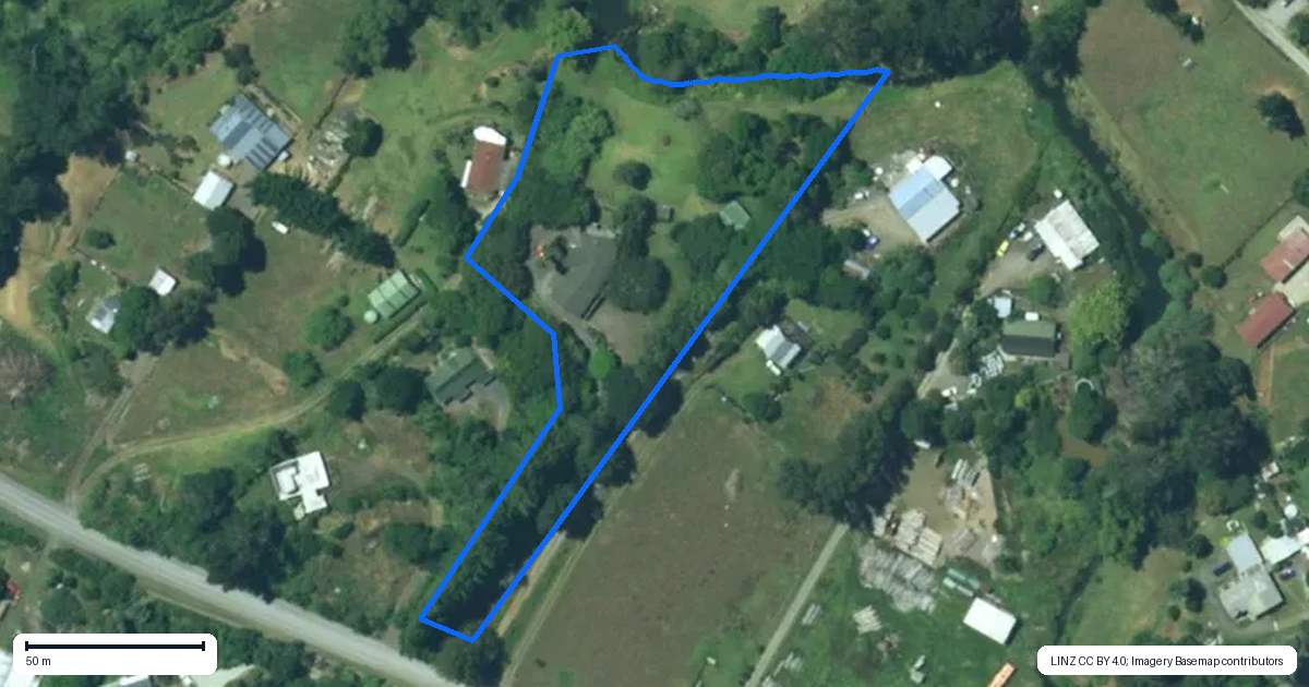 Property context map for 20 Remuera Settlement Road, Ohaeawai, Kaikohe