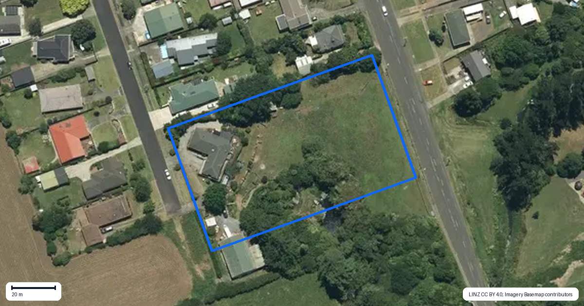 Property context map for 25 Thorn Road, Tuakau