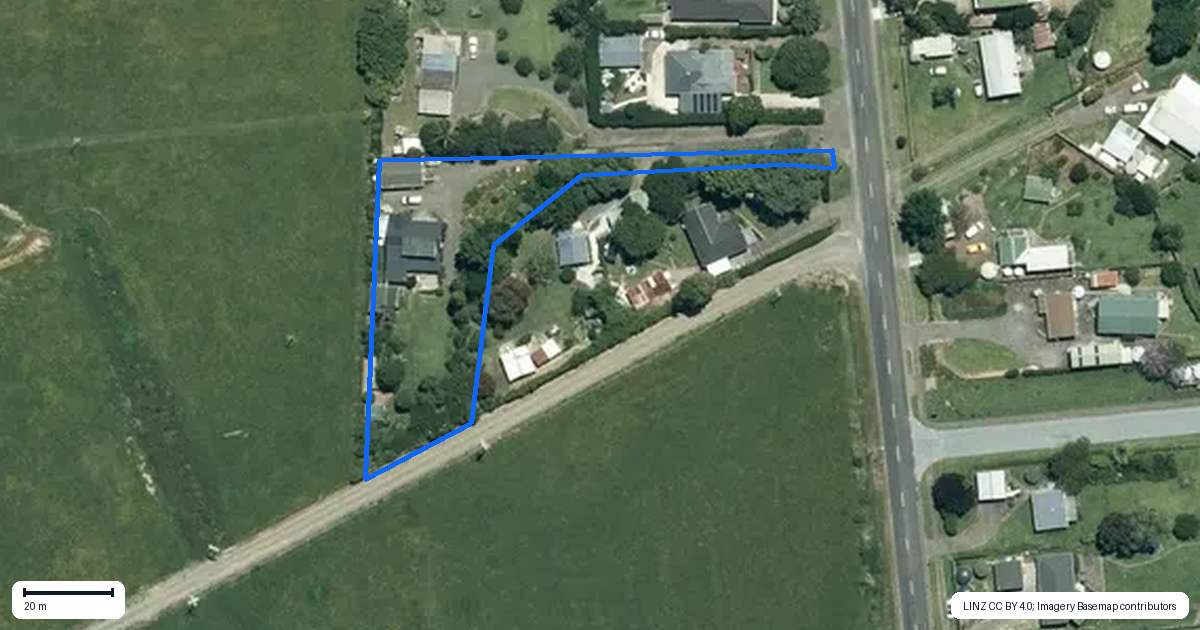 Property context map for 1181B East Coast Road, Whakatiwai, Kaiaua