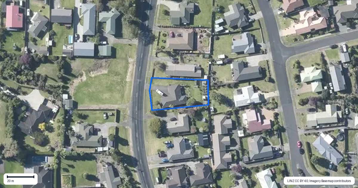 Property context map for 166 Queen Street, Waiuku