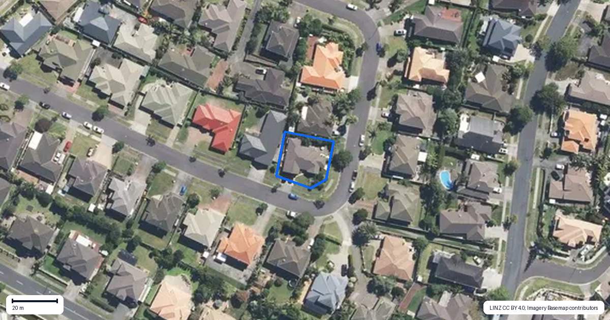 Property context map for 23 Delmont Close, East Tamaki Heights, Auckland