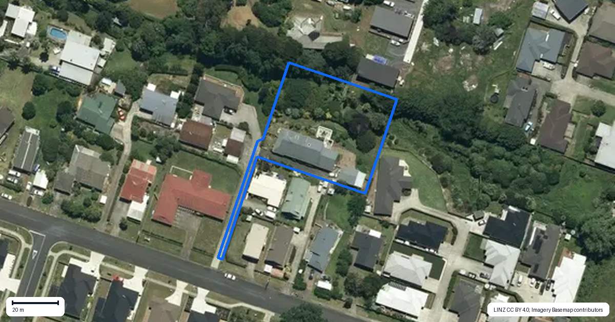 Property context map for 36 Elizabeth Street, Tuakau