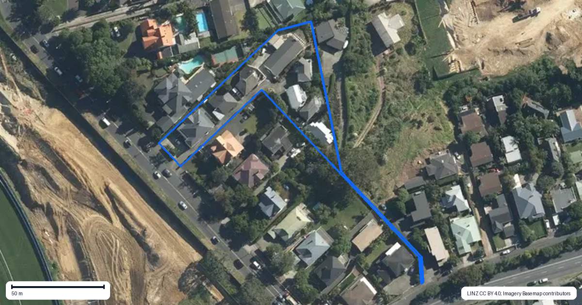 Property context map for 72B Ladies Mile, Remuera, Auckland