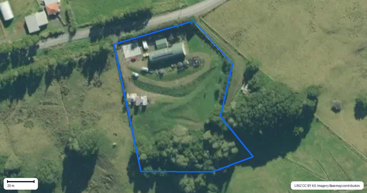 Property context map for 295 Gumtown Road, Te Kamo, Whangarei