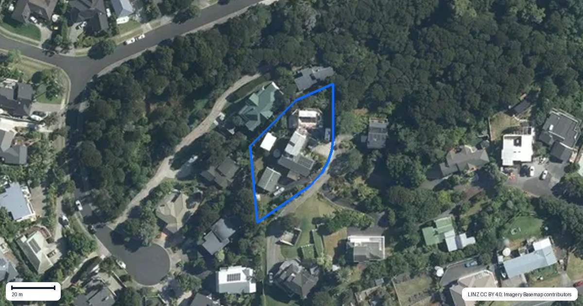 Property context map for 10 The Brae, Maraetai, Auckland