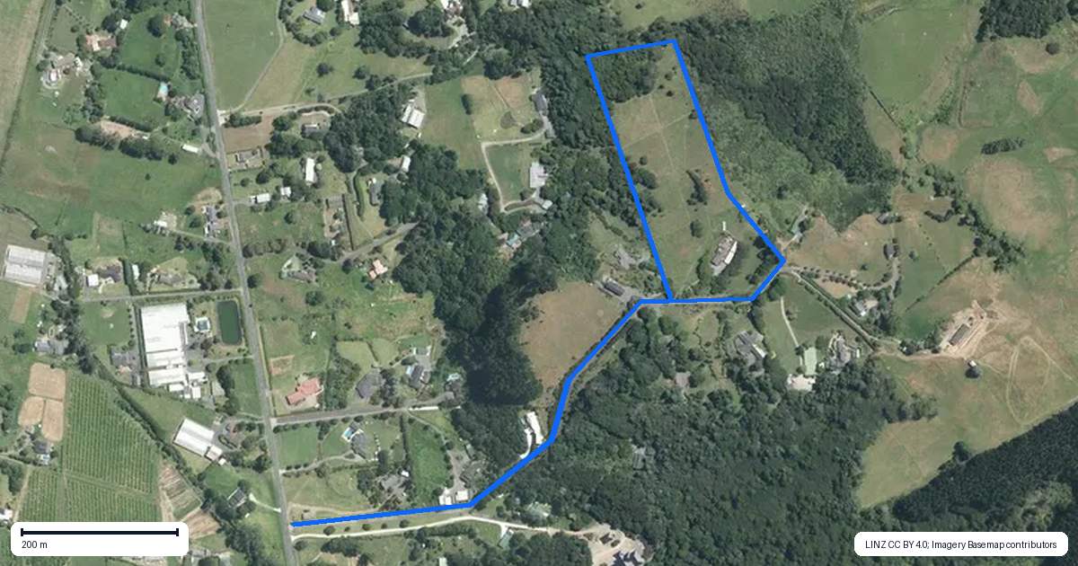 Property context map for 385 Drury Hills Road, Drury