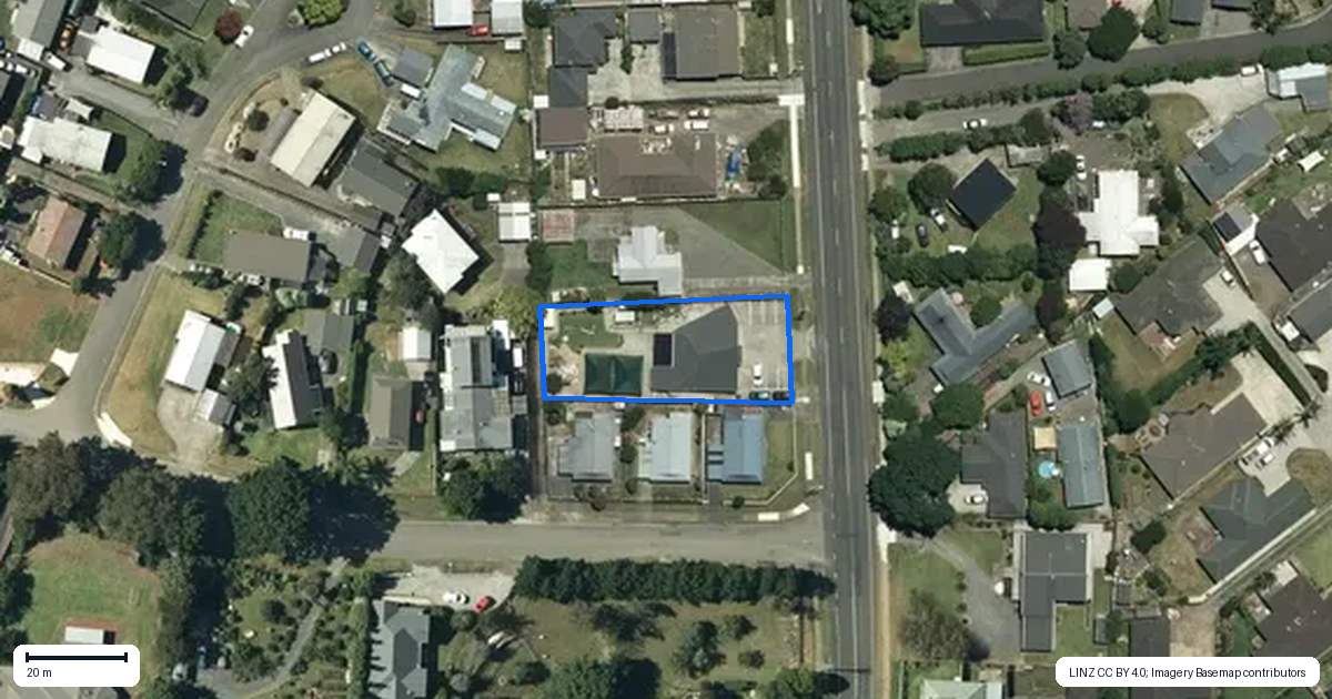 Property context map for 61 Harrisville Road, Tuakau