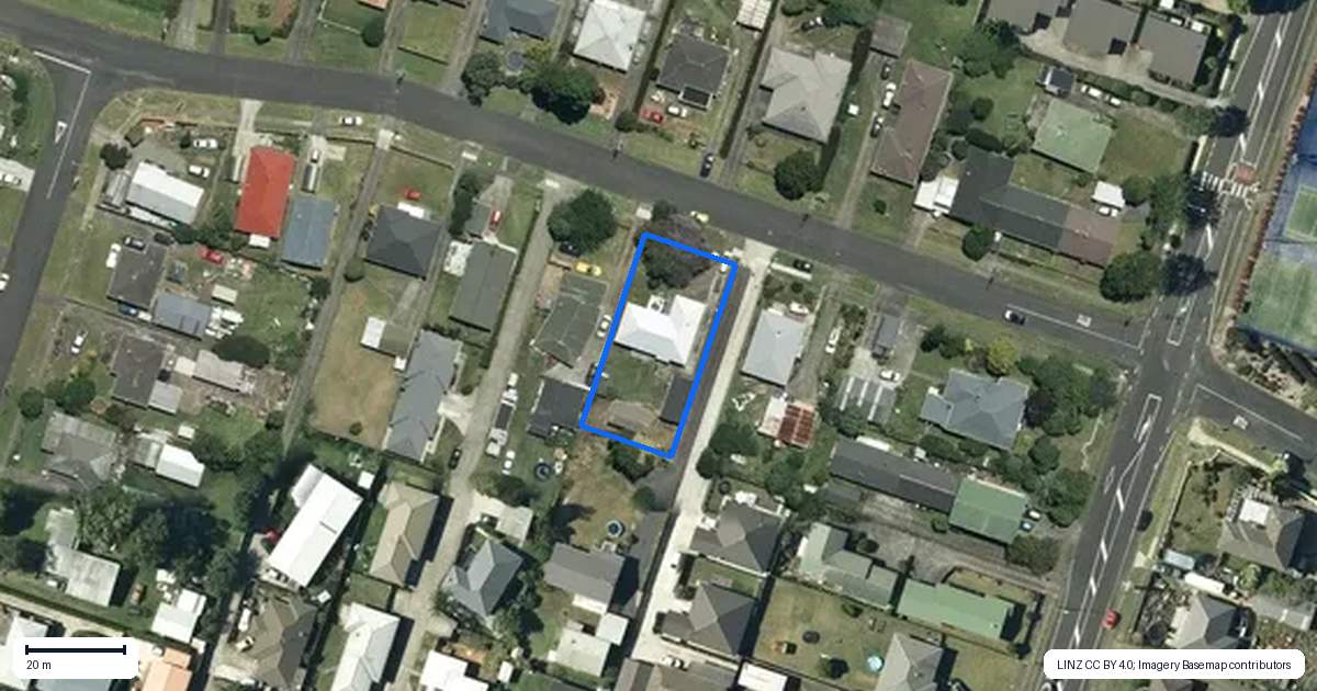 Property context map for 7 Elizabeth Street, Tuakau