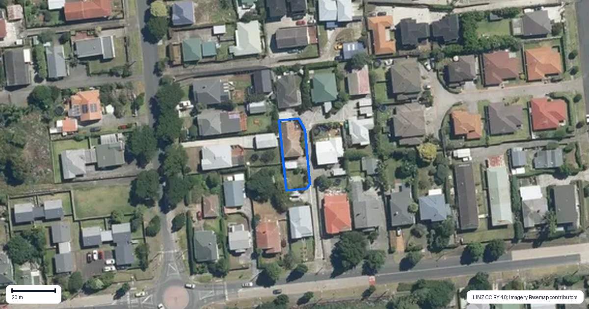 Property context map for 168B Church Street, Onehunga, Auckland