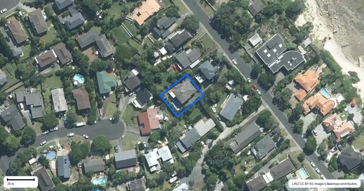 Property context map for 21A Cliff Road, Torbay, Auckland
