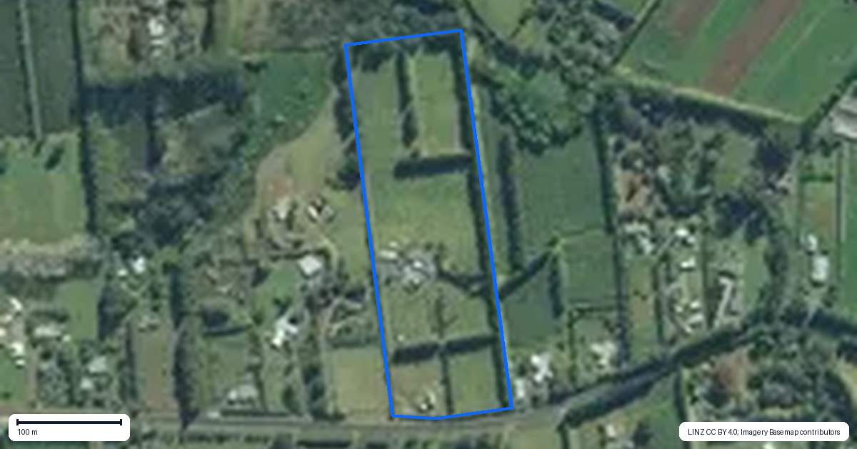 Property context map for 64 Ness Road, Waipapa