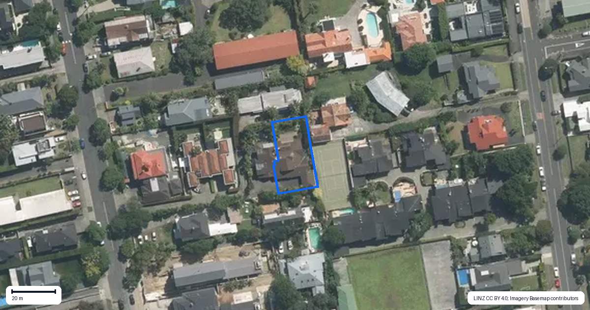 Property context map for 1/21 Hamilton Road, Herne Bay, Auckland