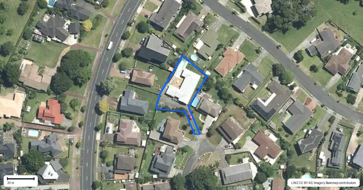 Property context map for 8 Rarahu Place, The Gardens, Auckland