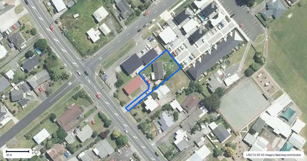 Property context map for 164 Great South Road, Drury