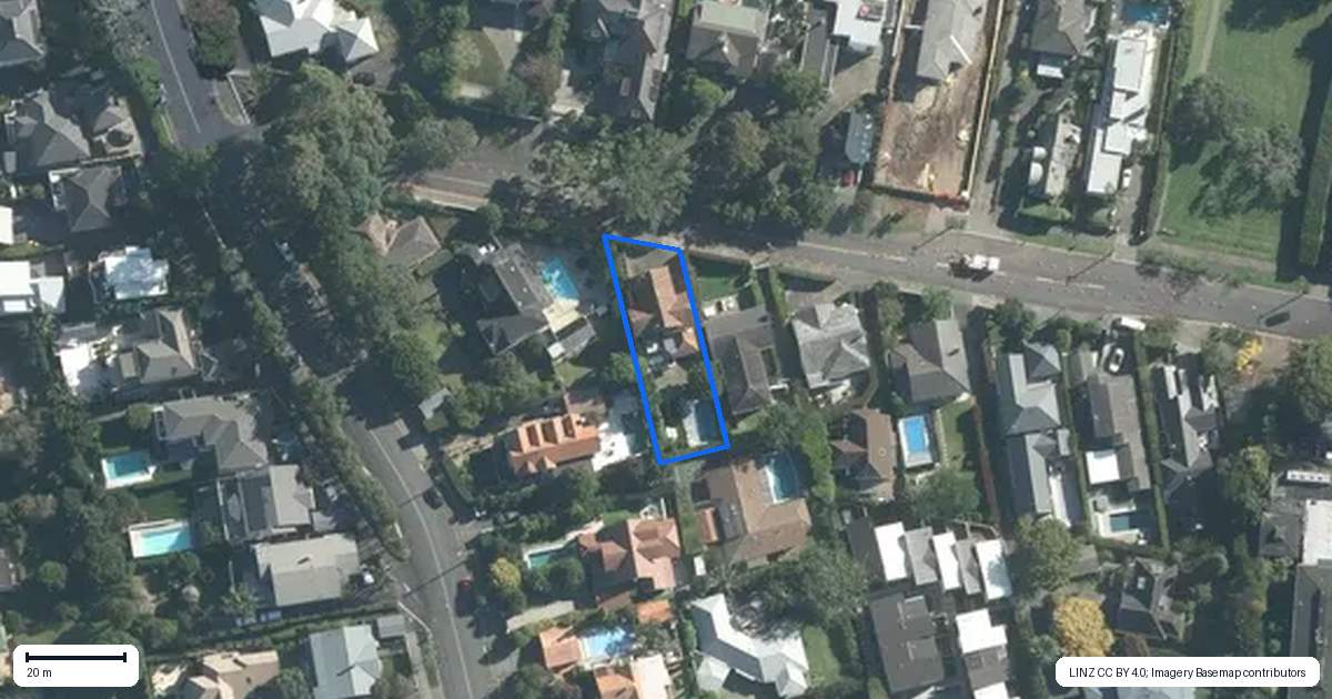 Property context map for 1 Ventnor Road, Remuera, Auckland