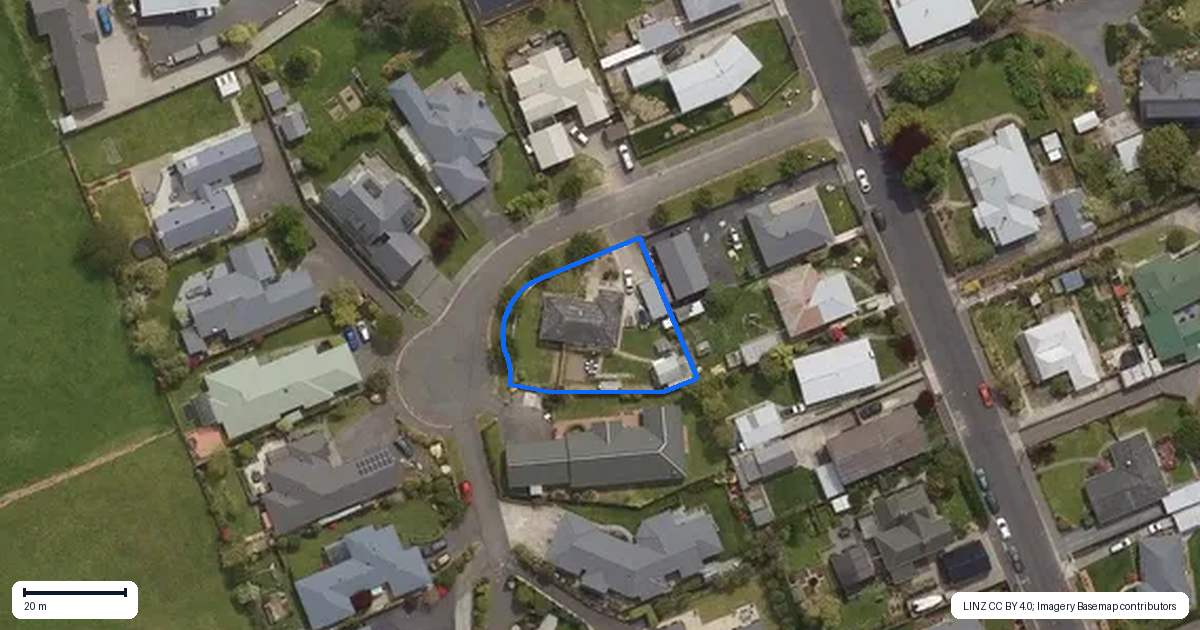 Property context map for 1 Mallard Place, Mosgiel