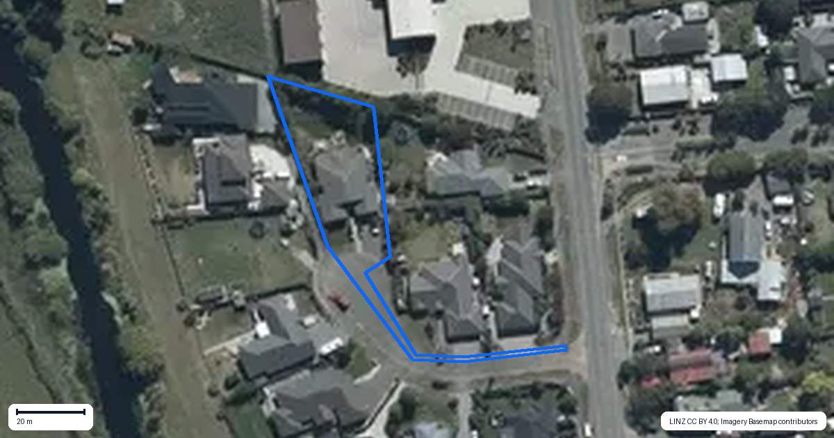 Property context map for 9 Riverside Lane, Spencerville, Christchurch