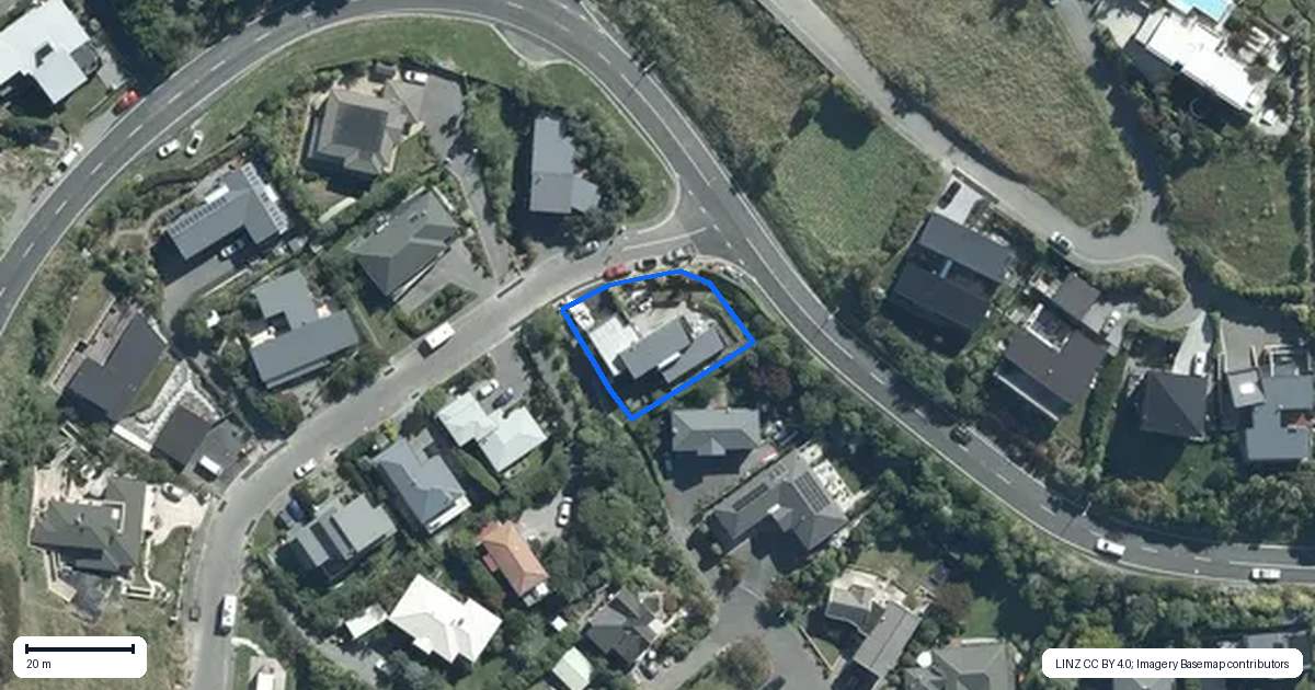 Property context map for 1 Mariners Cove, Cass Bay, Lyttelton