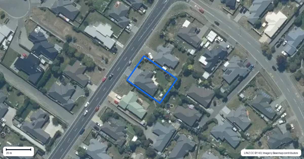 Property context map for 75 Brookside Road, Rolleston