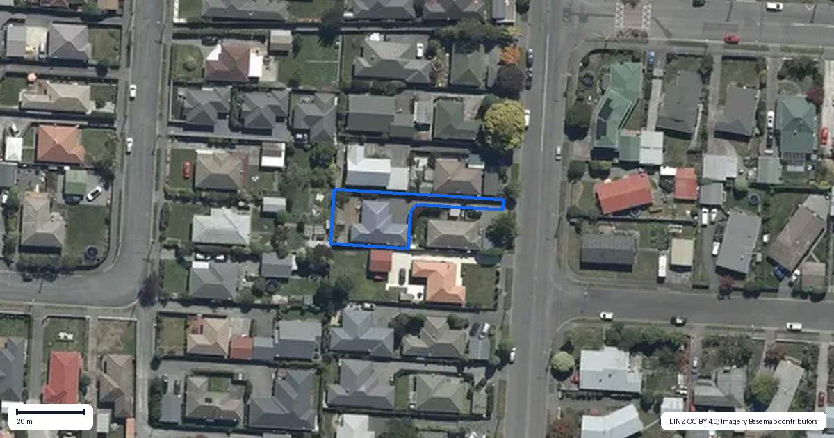 Property context map for 55A Cavendish Road, Casebrook, Christchurch