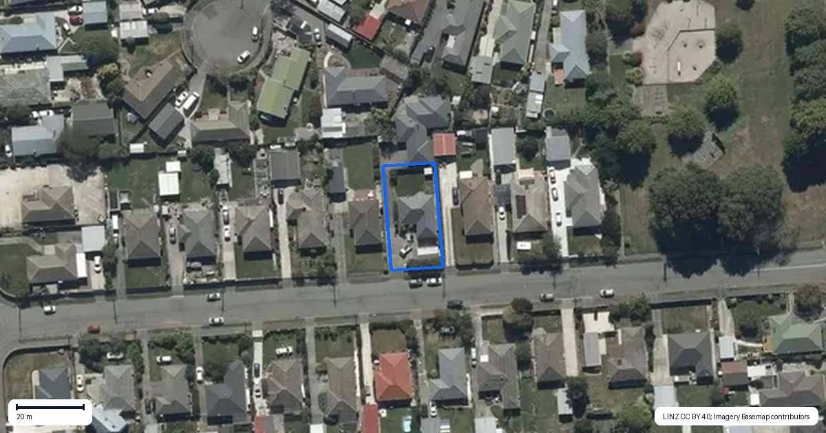 Property context map for 13 Pagoda Street, Shirley, Christchurch