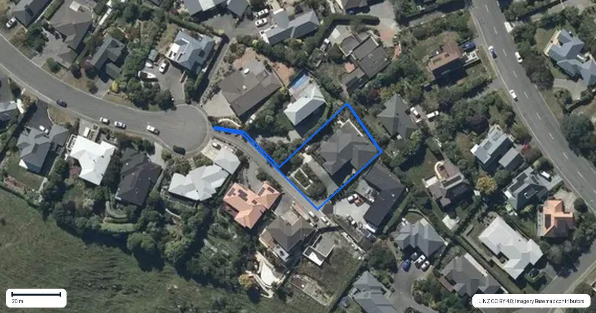 Property context map for 41 Highcrest Heights, Westmorland, Christchurch