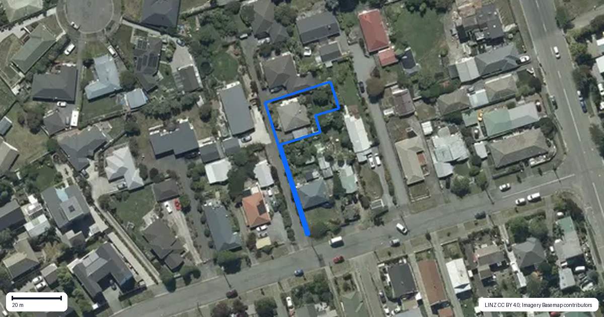 Property context map for 22 Cradock Street, South New Brighton, Christchurch
