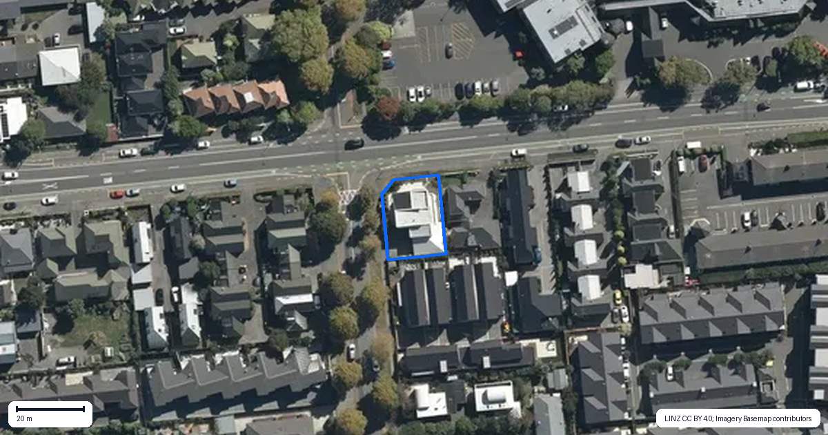 Property context map for 22 Darvel Street, Riccarton, Christchurch