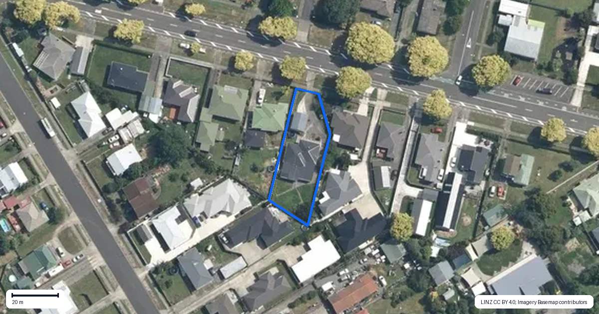 Property context map for 37 North Street, Feilding