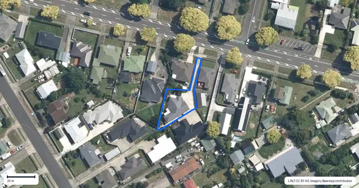 Property context map for 37B North Street, Feilding