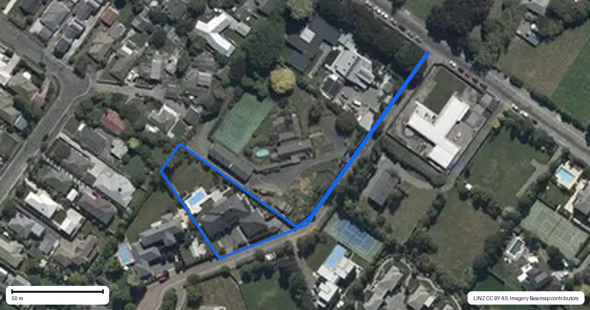 Property context map for 6 Roderick Alleyn Lane, Papanui, Christchurch