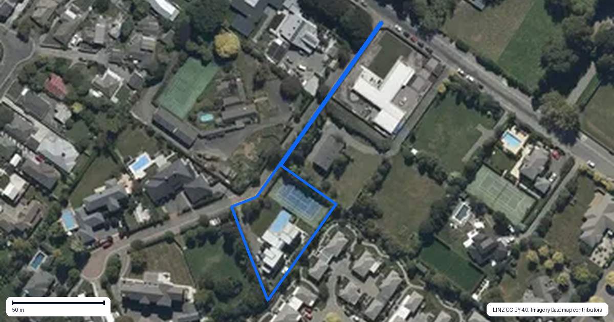 Property context map for 5 Roderick Alleyn Lane, Papanui, Christchurch
