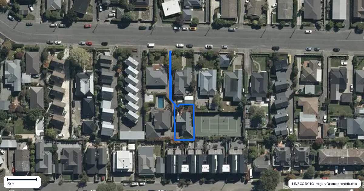 Property context map for 48B Ranfurly Street, St Albans, Christchurch