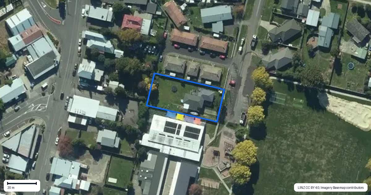 Property context map for 95 Stanford Street North, Ashhurst