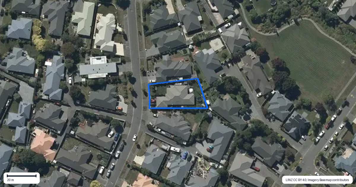 Property context map for 7 Bernadette Street, Aidanfield, Christchurch