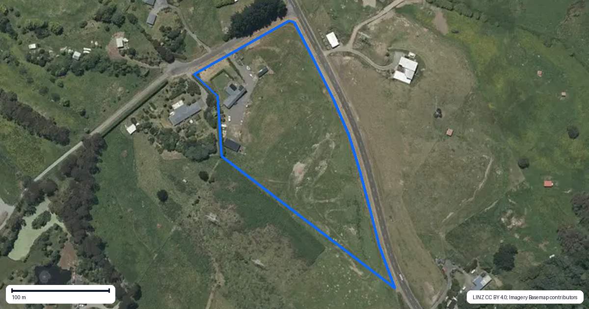 Property context map for 9 Waitaheke Road, Te Horo, Otaki