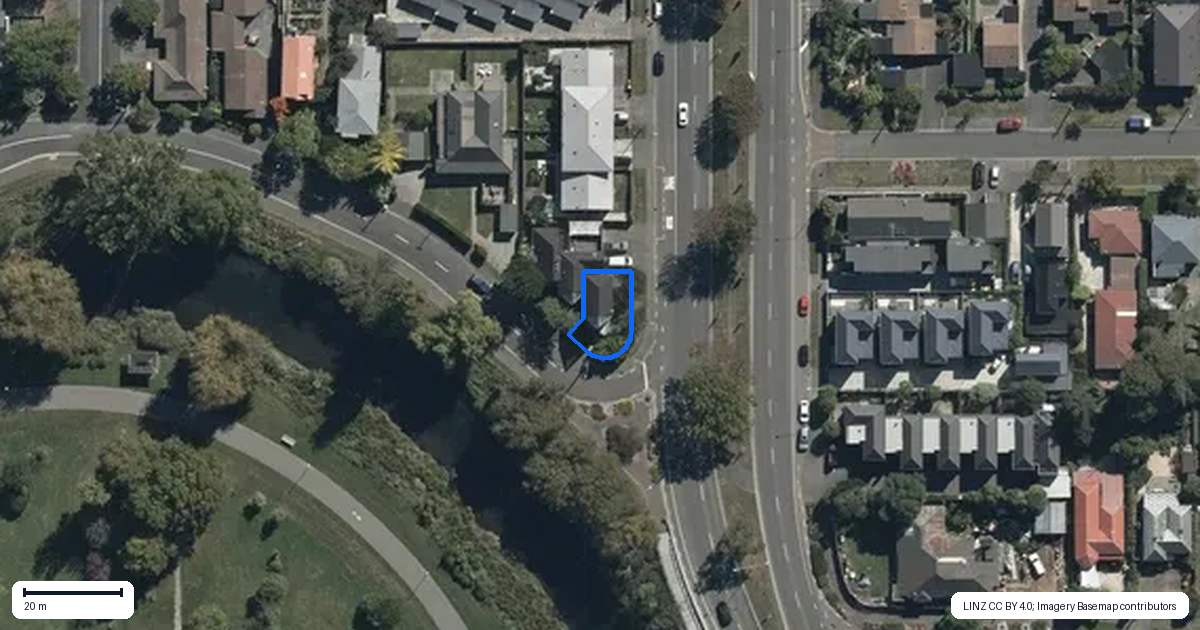 Property context map for 385 Cambridge Terrace, Christchurch Central, Christchurch