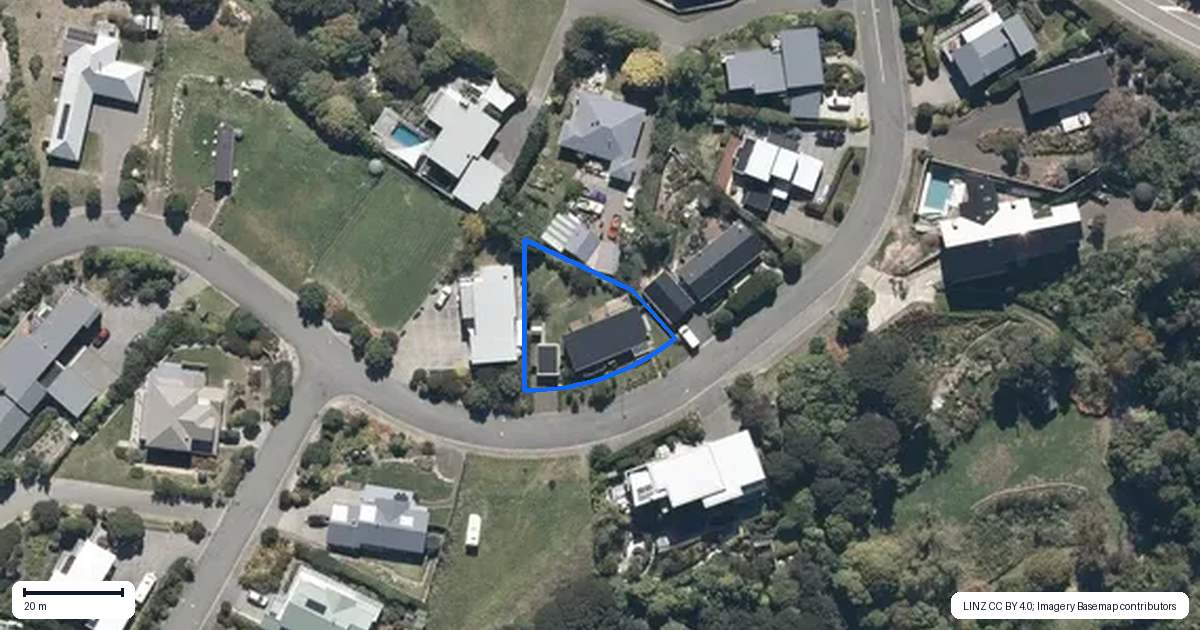Property context map for 8 Monarch Drive, Robinsons Bay