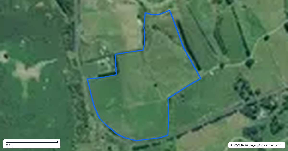 Property context map for 592 Falls Road, Waerenga, Te Kauwhata