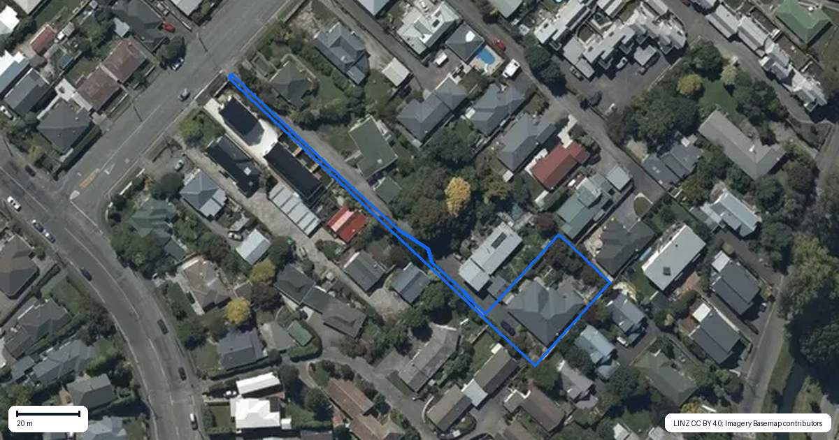 Property context map for 16B Croydon Street, Sydenham, Christchurch