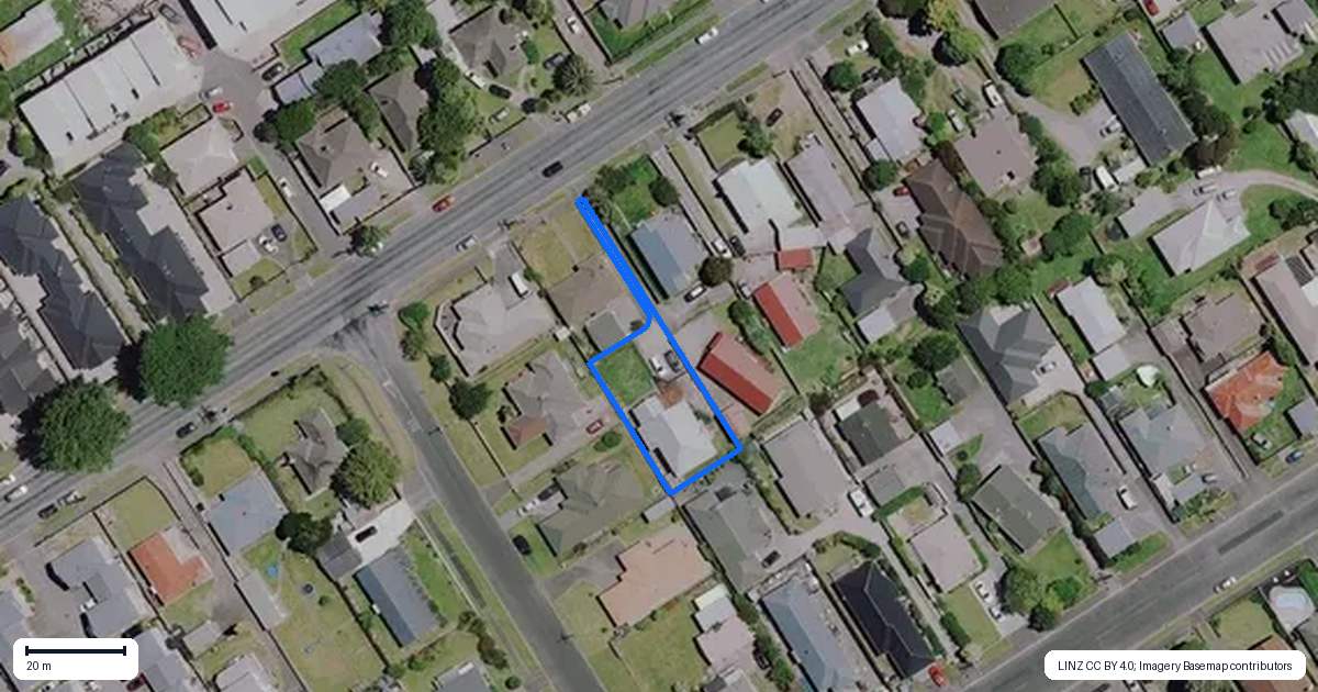 Property context map for 64A Fifth Avenue, Enderley, Hamilton