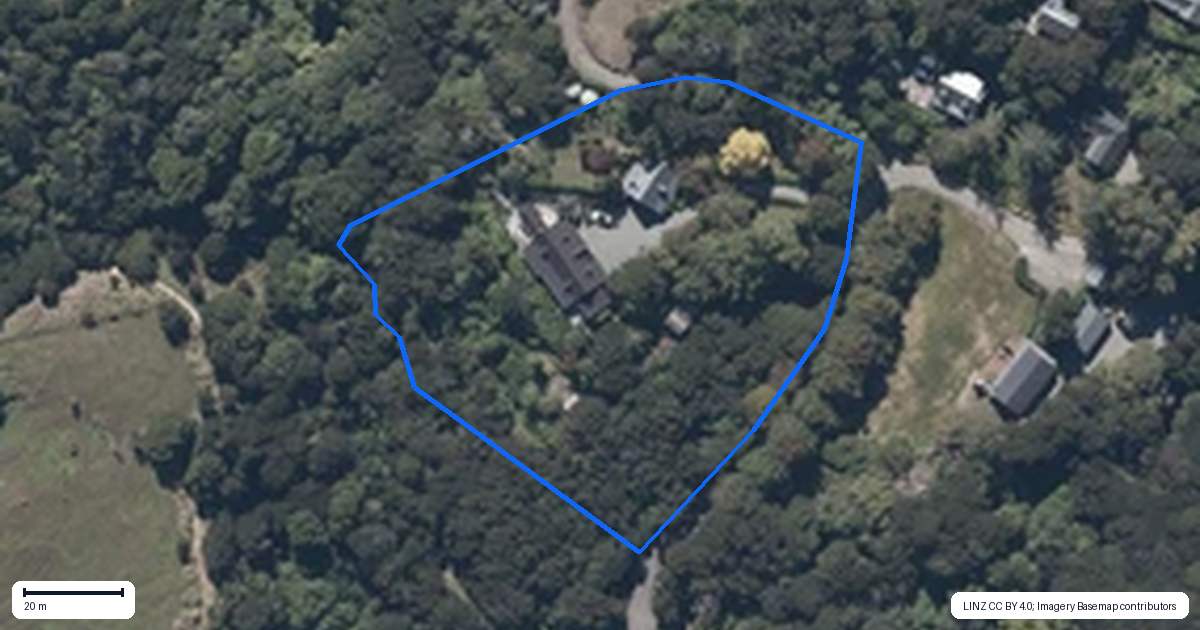 Property context map for 6890 Christchurch Akaroa Road, Takamatua