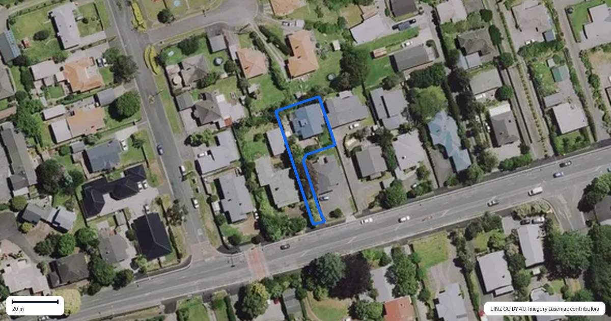 Property context map for 9B Boundary Road, Claudelands, Hamilton