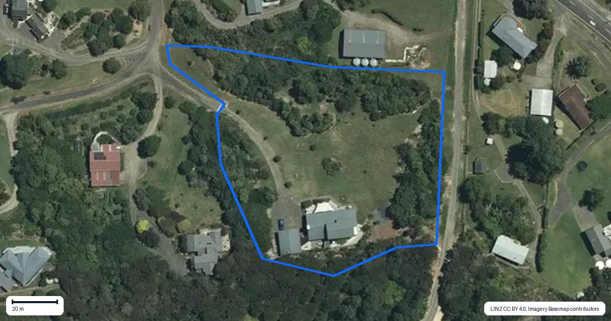 Property context map for 995B Purangi Road, Cooks Beach, Whitianga