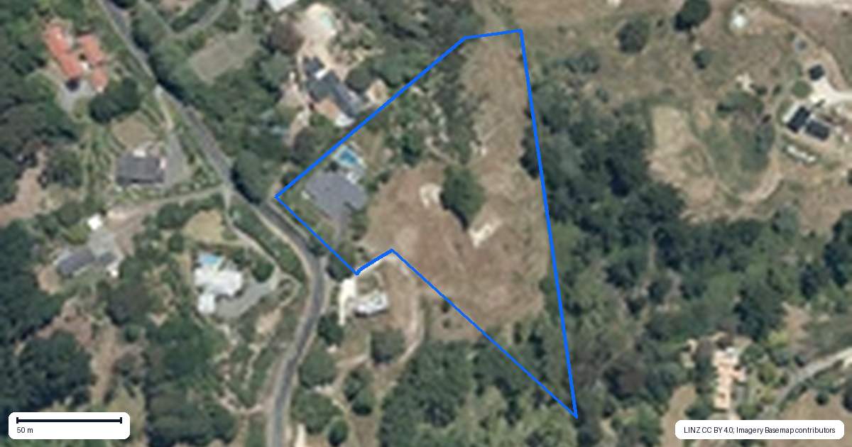 Property context map for 119 Te Mata Peak Road, Havelock North