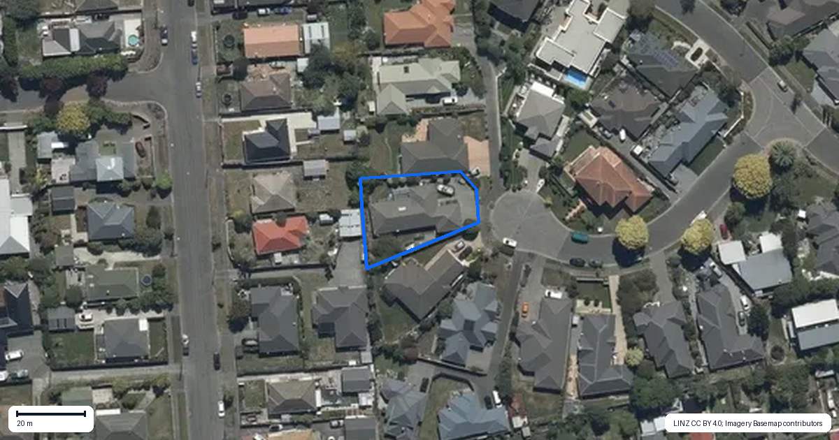 Property context map for 19 Cayman Close, Shirley, Christchurch