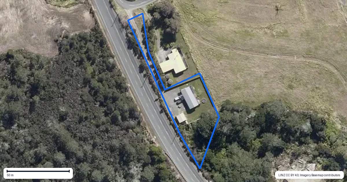 Property context map for 42A Melody Lane, Mangonui