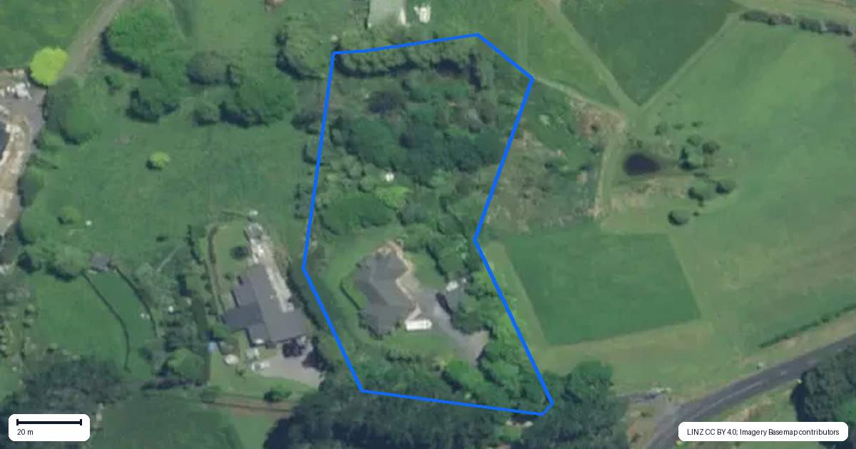 Property context map for 72B Ferguson Road, Whatawhata, Hamilton