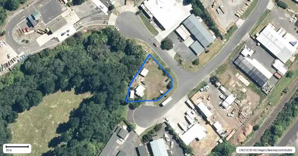Property context map for 23 Dean Crescent, Waihi