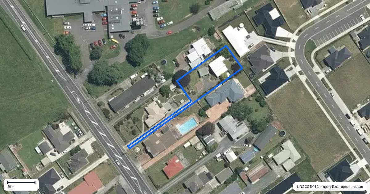 Property context map for 216A Studholme Street, Morrinsville